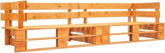 Garten-Palettensofa 2-Sitzer Honigbraun Holz