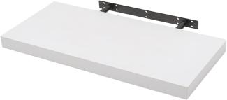 WOLTU Wandboard Wandregal CD DVD Regal Bücherregal Schweberegal Holz Board 120x22. 9x3. 8cm Weiß für Büro, Wohnzimmer, Schlafzimmer, Küche RG9315ws