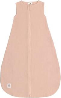 LÄSSIG Baby Sommerschlafsack ohne Ärmel Muslin Baumwolle GOTS zertifiziert unisex/Muslin Sleeping Bag powder pink, Größe 74/80 7-12 Monate