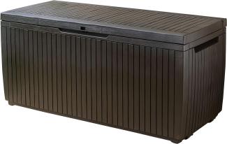 Keter Springwood Box 80G/305L espressobraun Auflagen- und Universalbox in Holzoptik 57x123x53,5 cm Polypropylen