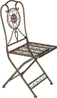 Gartenstuhl Metall Tecla 17921 Metallstuhl Stuhl Garten Vintage Eisen Nostalgie Eisenstuhl Braun Antik