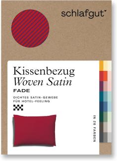 Schlafgut Woven Fade Bettwäsche | Kissenbezug einzeln 60x80 cm | red-deep-purple-deep