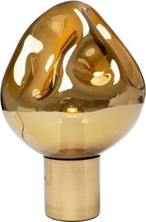Kare Design Tischleuchte Dough, Gold, Designer-Leuchte, glamouröus, Glas, 220 cm Kabellänge, Lampen, Messingsockel, Glas, Leuchtmittel nicht inklusive