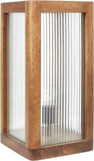 Tischlampe Mango Holz hellbraun 50 cm geometrisch KOLIDAM