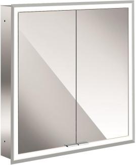 Emco asis prime Lichtspiegelschrank, Unterputzmodell, 2 Türen, 600mm, Ausführung: Gehäuse Aluminium - Rückwand verspiegelt - 949705071
