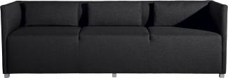 Equal Sofa 3-Sitzer Flachgewebe Graphit Metallfuß pulverbeschichtet