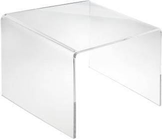 EH Design Acrylglas Tisch Couchtisch PLEXIGLAS® Mini Nachttisch (47cm (Breite) x 30cm (Tiefe) x 37,5cm (Höhe), transparent)