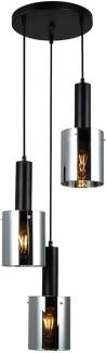 Hanging lamp Italux Hanging lamp smoked for the dining room Italux Sardo PND-5581-3A-BK + SG