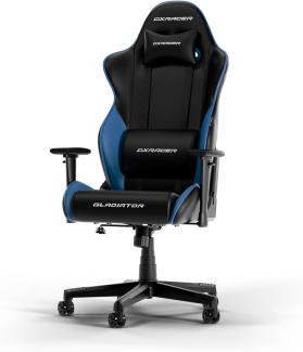 DXRacer GLADIATOR L Schwarz & Blau PVC Leder das Orginal Gaming Stuhl