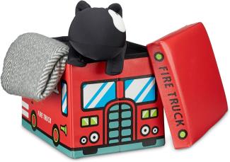 Relaxdays 'Feuerwehr' Faltbare Spielzeugkiste