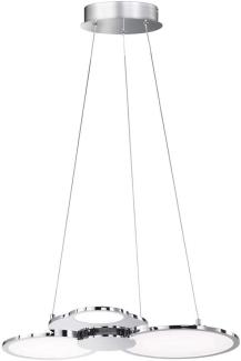 LED Pendelleuchte, ALU, Ringe, Dimmbar, L 58 cm