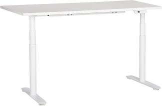 Schreibtisch weiß 160 x 72 cm elektrisch höhenverstellbar DESTINAS