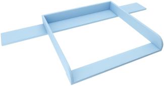 REGALIK Wickelaufsatz für Hemnes Kommode mit 8 Schubladen IKEA 78cm x 80cm - Abnehmbar Wickeltischaufsatz für Kommode in Blau - Abgeschlossen mit ABS Material 2mm mit Abgerundeten Frontplatten