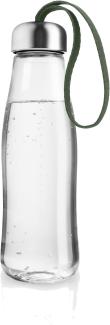 Eva Solo Glastrinkflasche Cactus Green, Trinkflasche, Wasserflasche, Edelstahl, Kunststoff, Nylon, Grün, 500 ml, 575045