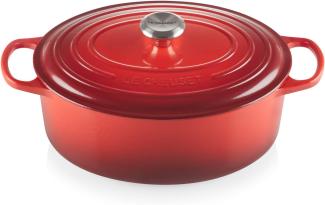 Bräter Oval 31 cm Kirschrot Gusseisen Signature Le Creuset Bräter - GasBackofen geeignet, Spülmaschinengeeignet