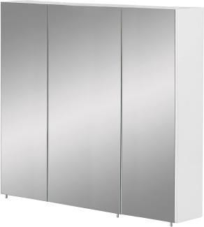 Schildmeyer Basic Spiegelschrank ohne Beleuchtung, melaminharzbeschichtete Spanplatte, weiß Glanz, 90 cm