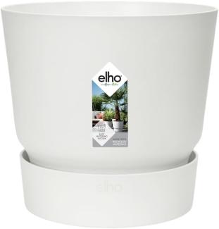 elho Greenville Rund 16 - Blumentopf für Innen und Außen - Selbstbewässerungstopf - 100% Recyceltem Plastik - Ø 16. 0 x H 15. 3 cm - Weiß/Weiss