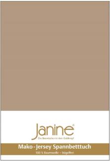 Janine Mako Jersey Spannbetttuch Bettlaken 180 - 200 x 200 cm OVP 5007 37 nougat