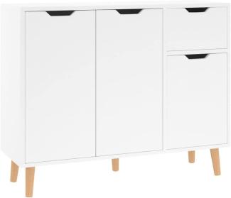 Sideboard Hochglanz-Weiß 90x30x72 cm Holzwerkstoff