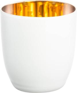 Eisch Espresso-Becher Cosmo Pure White, Espressobecher, Espressoglas, Kristallglas, Gold / Weiß, 100 ml, 77410998
