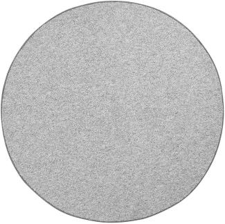 Woll-Optik Teppich Wolly - grau - 133 cm Durchmesser