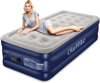 OlarHike Luftmatratze mit Eingebauter Elektrischer Pumpe, Luftbett Selbstaufblasend für 1 Person, Premium Einzelbett Gästebett, Aufblasbare Matratze für Camping oder Heimgebrauch, 198 x 102 x 46 cm