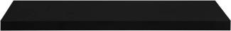 eSituro Wandregal, schwebendes Regal für Wandmontage, Schweberegal Hängeregal Wandbrett im Wohnzimmer Schlafzimmer Küche Badezimmer, schwarz modern, MDF, 120x3,8x22,9 cm