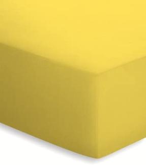 Schlafgut Basic Jersey Spannbettlaken | 180x200 - 200x200 cm | gelb