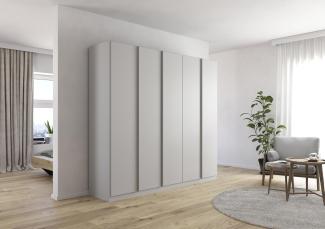 Drehtürenschrank >Modesty< in seidengrau aus Holzwerkstoff - 226x210x54 (BxHxT)