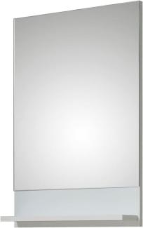 Pelipal Quickset 359 Spiegel mit Ablage, Holzdekor, Weiß Hochglanz, 10,0 x 50,0 x 70,0 cm