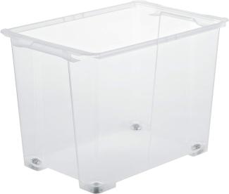 Rotho Aufbewahrungsbox EVO Easy mit Rollen 65 L transparent