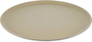 Koziol Großer Teller 4er-Set Connect Plate, Speiseteller, Kunststoff-Holz-Mix, Nature Desert Sand, 25. 5 cm, 7101700