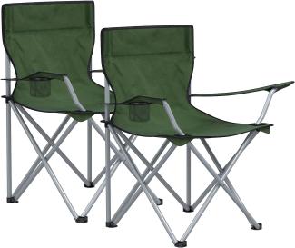 Campingstuhl klappbar, Camping Stuhl, 2er Set, faltbar, bis zu 120 kg belastbar GCB001C01