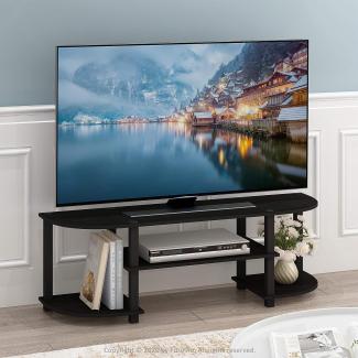 Furinno TV-Regal mit 4 Ablageflächen, holz, Espresso/Schwarz, 34. 04 x 34. 04 x 40. 39 cm