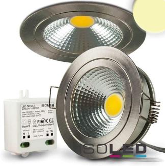 ISOLED LED Einbaustrahler COB mit Reflektor, 5W, 60°, nickel geb, warmweiß