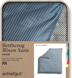 Schlafgut Woven Fade Bettwäsche | Bettbezug einzeln 200x200 cm | grey-light-blue-mid