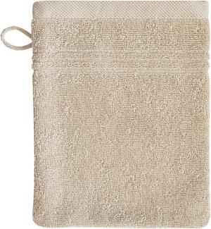 Bio Baumwolle Handtücher - alle Größen & Trendfarben Waschhandschuh, 16x21 cm, stein
