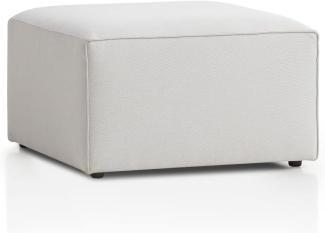 Genua Modular Sofa, individuell komibinierbare Wohnlandschaft, Hocker - strapazierfähiges Möbelgewebe, produziert nach deutschem Qualitätsstandard, weiß
