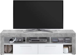 FMD Möbel - VIBIO 2 - TV/Hifi Lowboard - melaminharzbeschichtete Spanplatte - Beton LA/weiß - 180 x 52,8 x 41,3cm