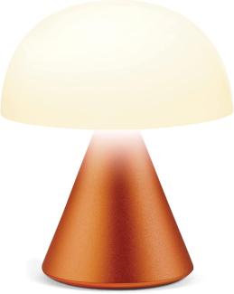 Lexon MINA Mini wiederaufladbare kabellose LED-Tischlampe, für Nachttisch oder Schreibtisch, mit Dimmer, bis zu 12 Stunden Akkulaufzeit - Orange