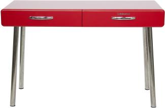 'Cobra' Schreibtisch, Rot, 76,5 x 50 x 120 cm