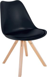 Stuhl Sofia Kunststoff Square (Farbe: schwarz)