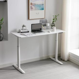 Höhenverstellbarer Tisch Arogno 140x60 cm Weiß [pro. tec]