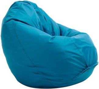 Bruni Sitzsack Classico L in Lichtblau – XL Sitzsack mit Innensack zum Lesen, Abnehmbarer Bezug, lebensmittelechte EPS-Perlen als Bean-Bag-Füllung, aus Deutschland