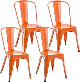 4er Set Stuhl Benedikt, orange