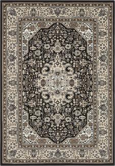 Orientalischer Kurzflor Teppich Skazar Isfahan Creme Braun - 160x230x0,9cm