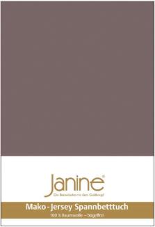 Janine Mako Jersey Spannbetttuch Bettlaken 140-160x200 cm OVP 5007 47 cappuccino