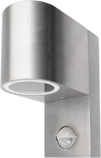 Grafner® Aluminium Poliert Wandlampe mit Bewegungsmelder 37WBPIR Leuchte Lichtschein Down/Unten