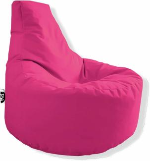 Patchhome Gamer Kissen Lounge Kissen Sitzsack Sessel Sitzkissen In & Outdoor geeignet fertig befüllt | Rosa- Ø 75cm x Höhe 80cm - in 2 Größen und 25 Farben
