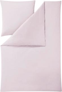 Estella Mako Interlock Jersey Bettwäsche Uni Takoma | Kissenbezug einzeln 40x80 cm | rosenholz